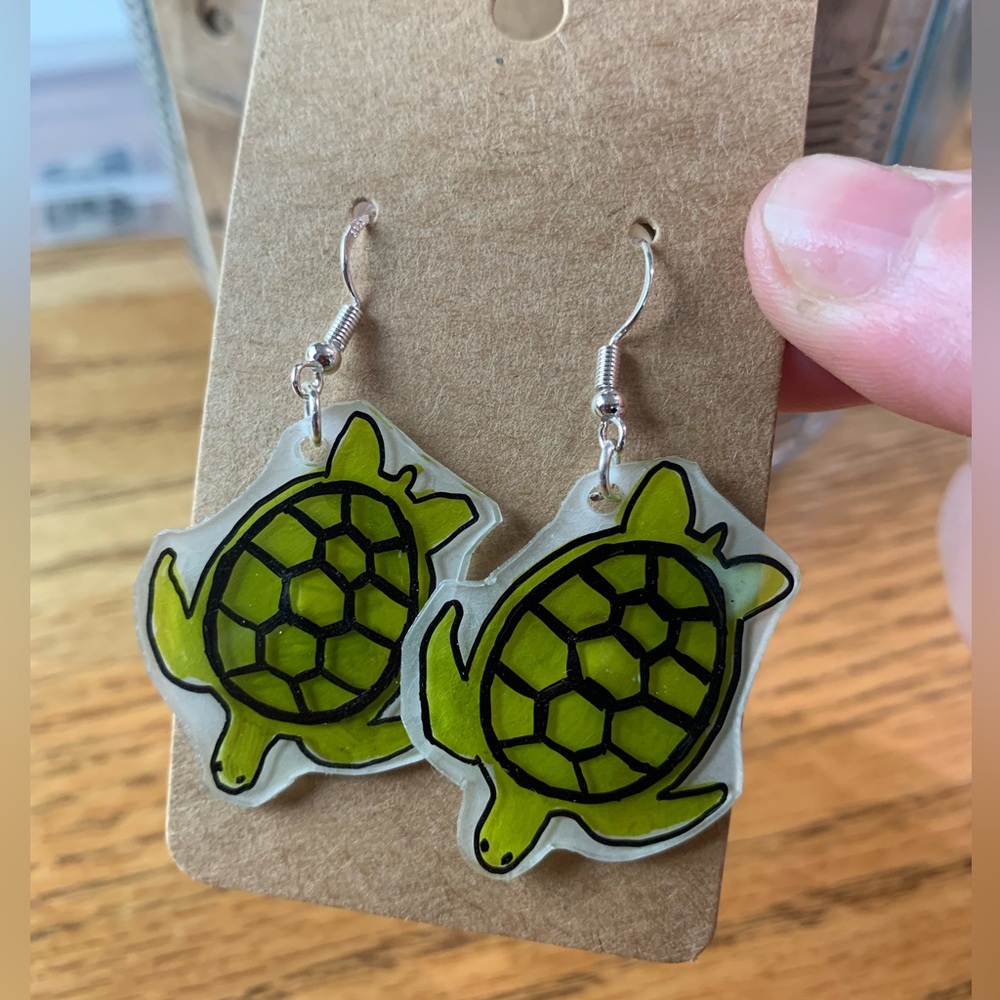 🧩3 for $30🧵Turtle Earrings HANDMADE🧵